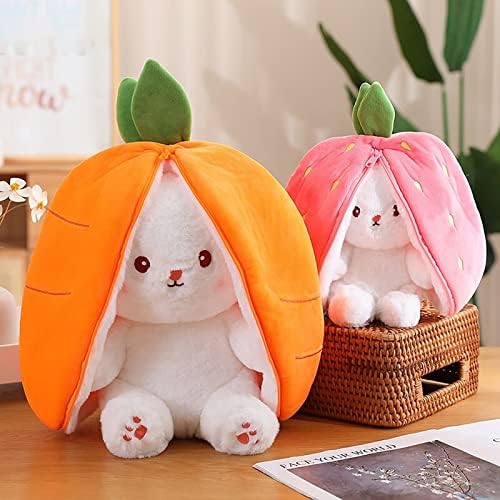 Mukorolee Reversible Bunny Plush Pillow Toy
