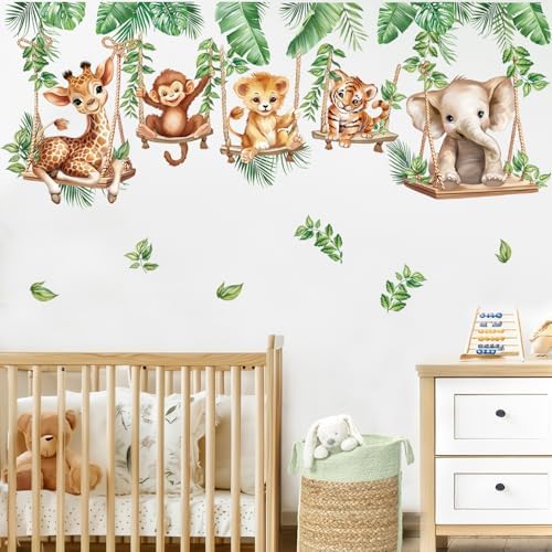 Wondever Jungle Animals Wall Stickers