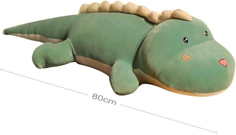Green Dinosaur Plush Pillow for Kids