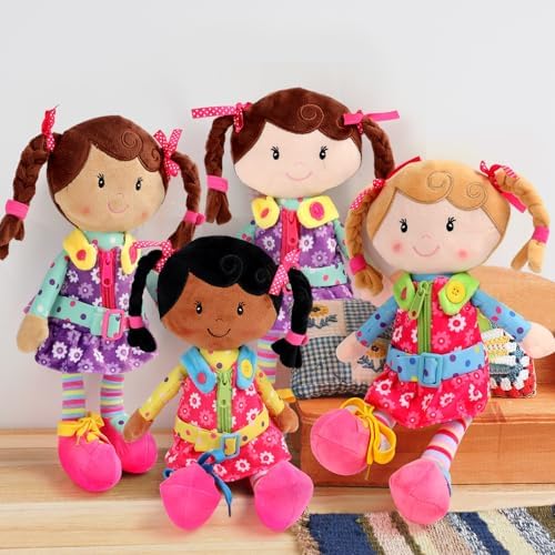 Sugar Snap Plush Learn to Dress Doll for Toddlers