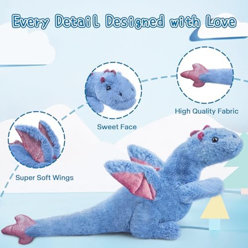 Blue Soft Dragon Plush Toy 2Lbs 275