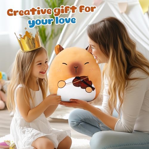 Glow Guards 12 Inch Brown Capybara Plush Pillow