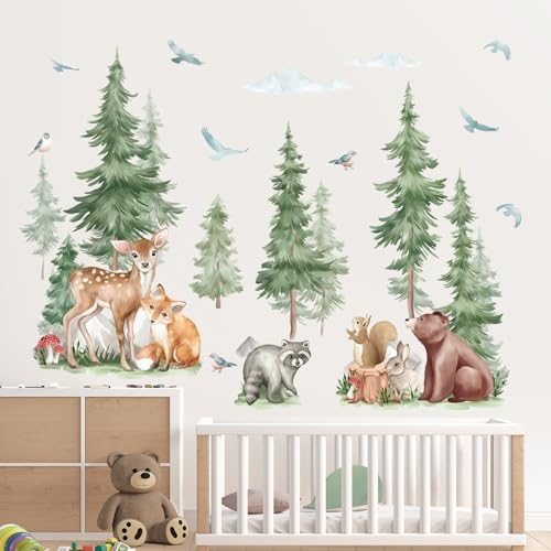 Wondever Mountain Tree Wall Stickers for Kids Room 1