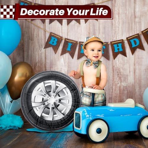 Meooeck 3D Wheel Plush Pillow for Boys