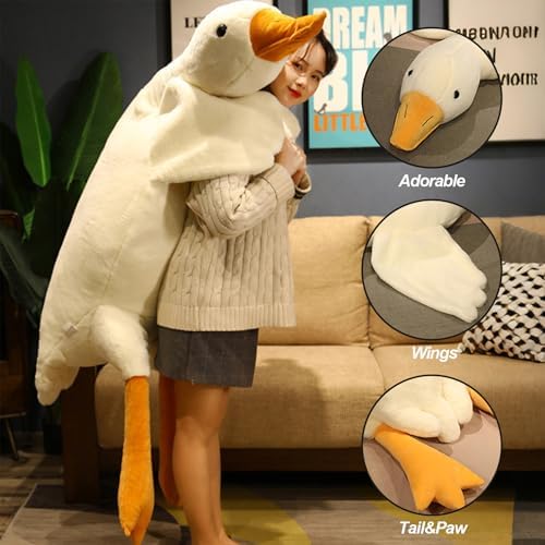 Giant White Goose Plush Pillow 748in