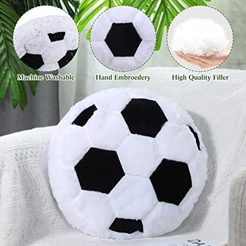Jetec Soccer Shaped Plush Pillow Set