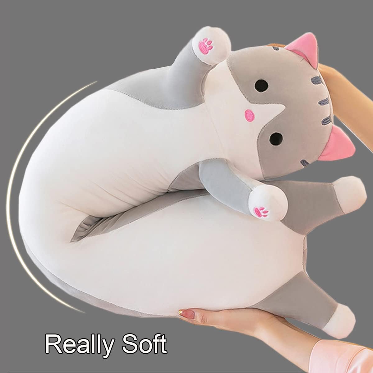 Giant Cat Plush Pillow for Kids and Girlfriend