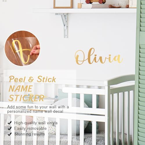 Boao 7 Letter Wall Decal Set Gold Alphabet Stickers