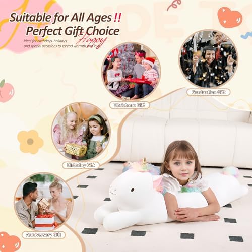 40 Inch Giant Unicorn Plush Pillow