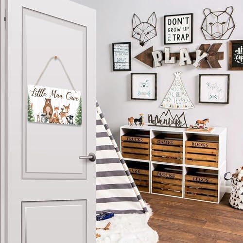 Uflashmi Little Man Cave Wall Sign