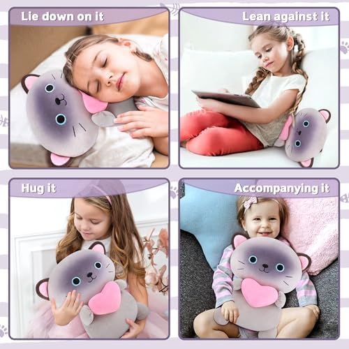 14 Inch Siamese Cat Plush Pillow