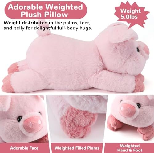 Meowtastic Weighted Plush Pig
