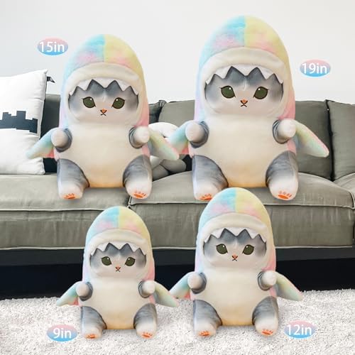 Kawaii Shark Cat Plush Pillow Toy 9 Inch 1