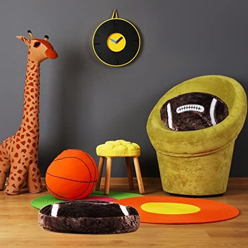 Jetec Football Shaped Plush Pillow Set