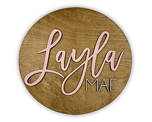 Nursery Name Sign Personalized Wooden Wall Plaque