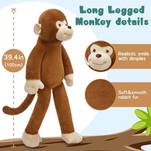 Tezituor Weighted Monkey Plush Toy
