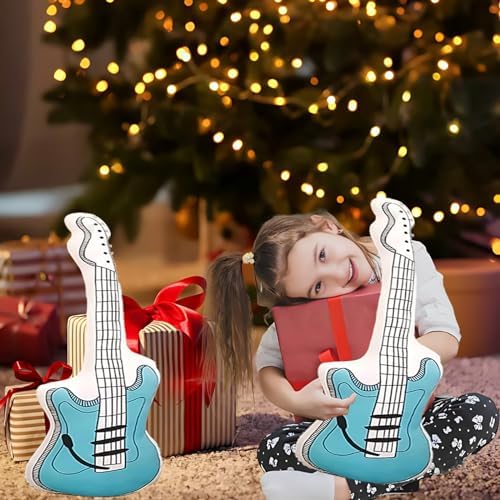236 Inch Blue Guitar Plush Throw Pillow