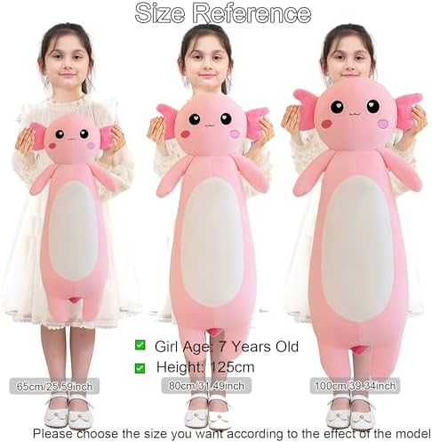 Pink Axolotl Plush Pillow 65cm