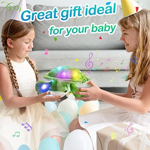 Glow Guards 14 Inch Musical Sea Turtle Plush Pillow