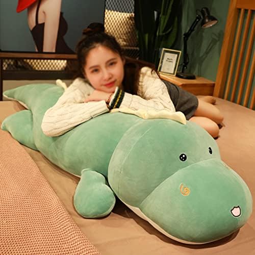 Green Dinosaur Plush Pillow for Kids