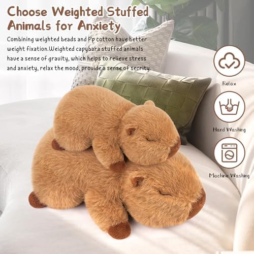 Weighted Capybara Plush Pillow - 2lb 15