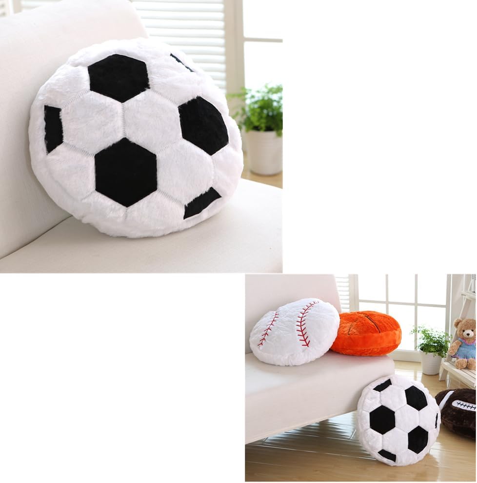 14 Inch Fluffy Soccer Ball Plush Pillow 1