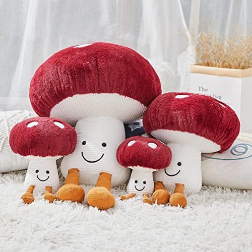 Bestsea Red Mushroom Plush Pillow