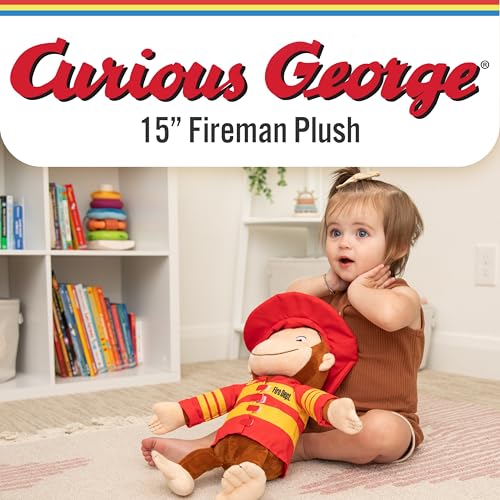 Curious George Fireman Plush Stuffed Animal Toy