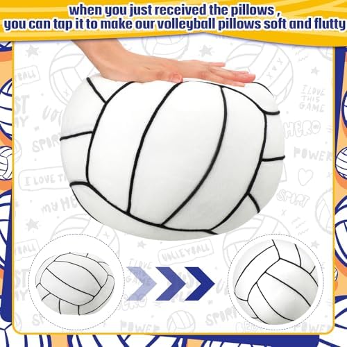 Gerrii 2 Pcs 3D Volleyball Plush Pillow