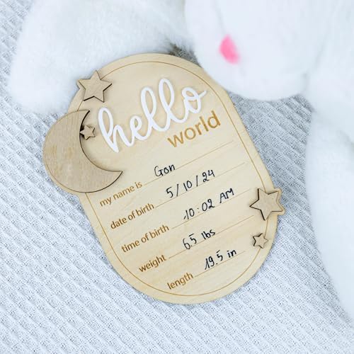 Baby Announcement Sign Hello World