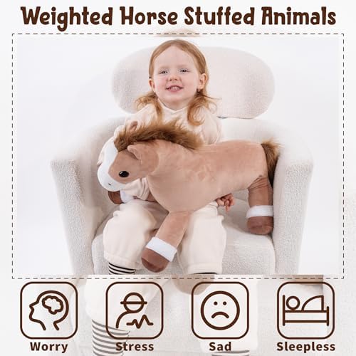 Jrystar Weighted Horse Plush Pillow 1