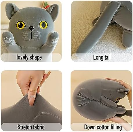 Long Cat Plush Pillow for Kids and Girlfriend
