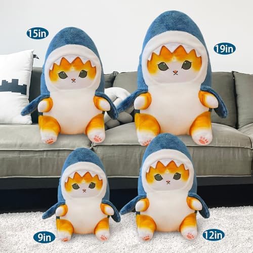 Kawaii Shark Cat Plush Pillow Toy