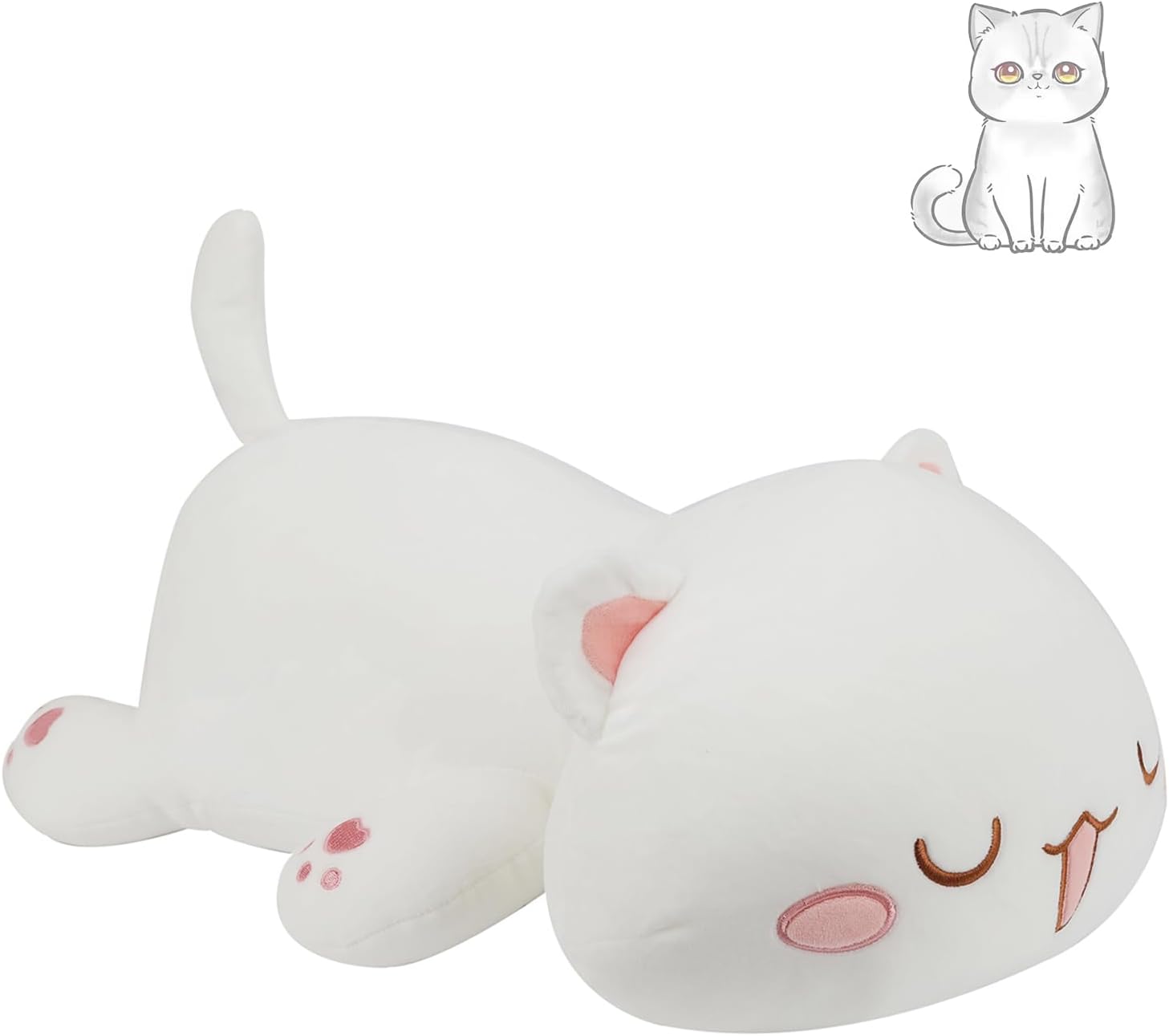 AFAN Cat Plush Pillow Toy for Kids Room Decor
