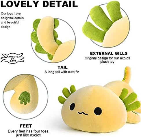 Onsoyours Yellow Axolotl Plush Pillow