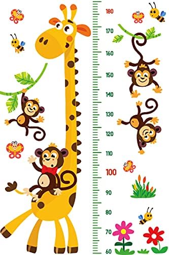 DEKOSH Giraffe Monkeys Kids Height Chart