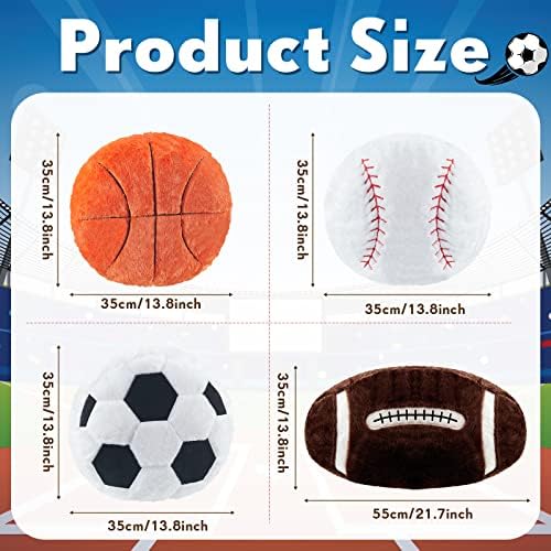 Juexica 4 Pcs Sports Throw Pillows