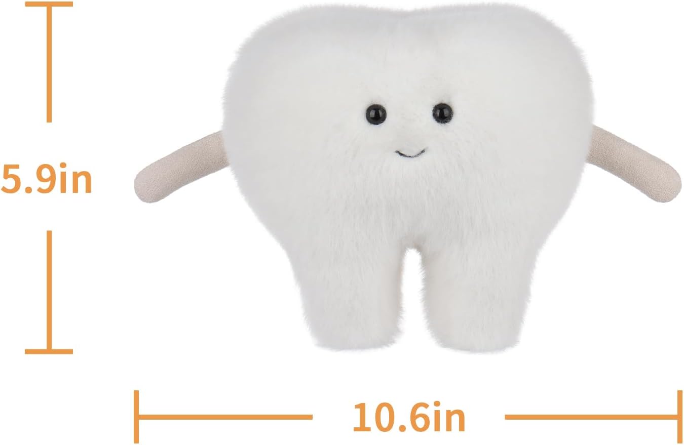 Apricot Lamb Plush Stuffed Tooth Toy for Kids