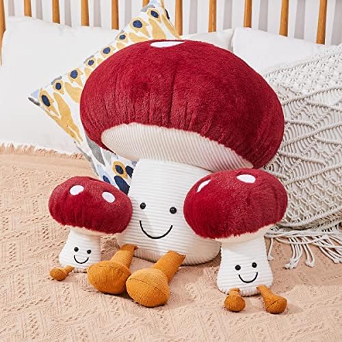 Bestsea Red Mushroom Plush Pillow