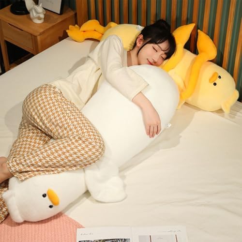 PEACH CAT Long Duck Plush Pillow Cute Stuffed Animal Toy for Kids