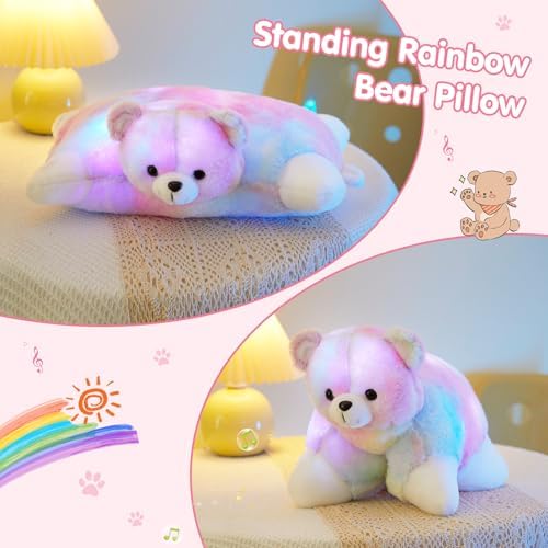 Glow Guards Light Up Musical Teddy Bear Pillow