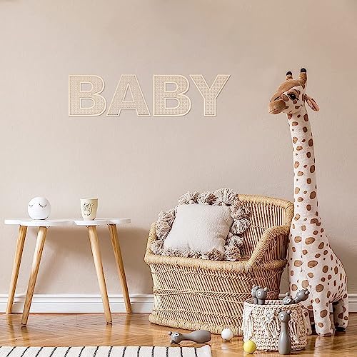 8 Inch Wooden Rattan Letter A Wall Decor