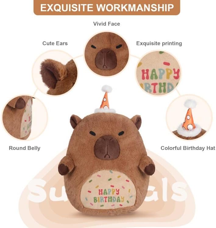 Capybara Plush Pillow for Cuddling and Relaxation