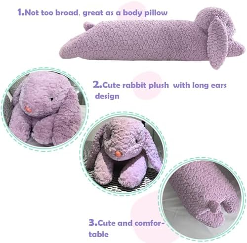 Hofun4U Bunny Plush Pillow 35 Inch