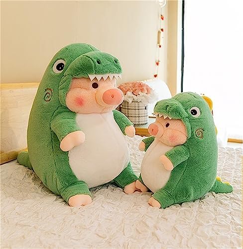 Cute Pig Plush Pillow with Shark Dinosaur Design