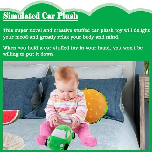 Plush Car Shaped Pillow Toy for Kids