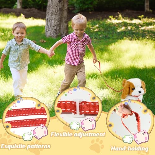 Plush Walking Dog Toy with Leash