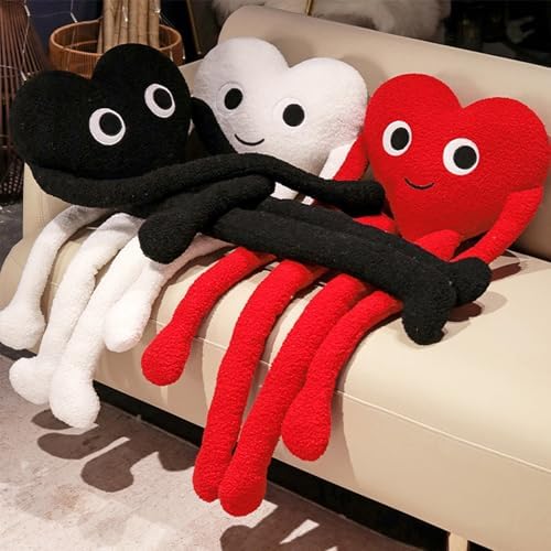 White Heart Plush Pillow 3937in