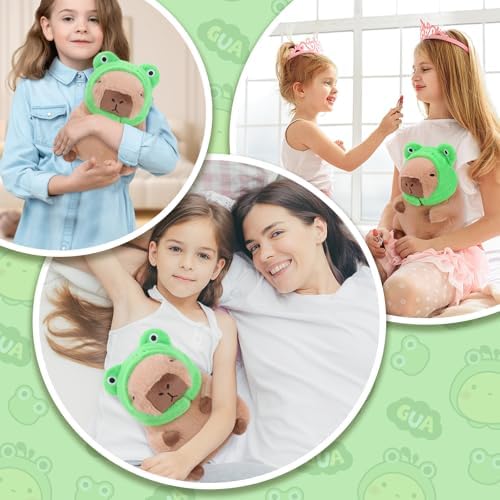 RichRabbit Frog Head Capybara Plush Pillow