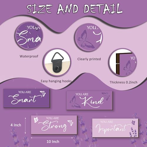 Elegant Purple Butterfly Wall Decor Set